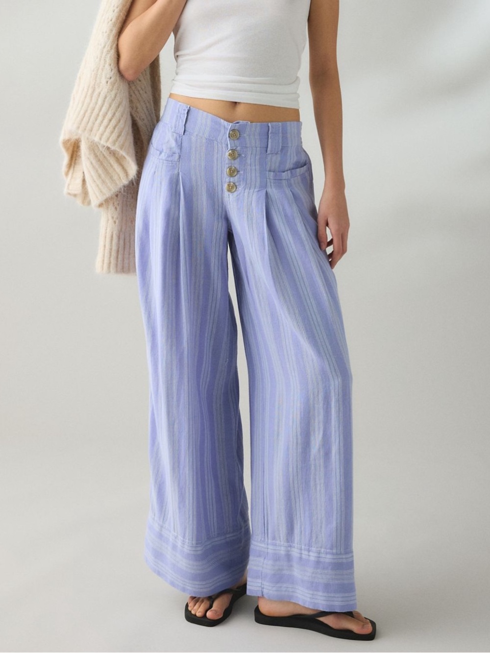NWT UO Linen Daybreak Wide Leg Pants